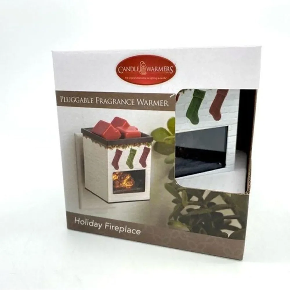 Holiday Fireplace Pluggable Fragrance Warmer New